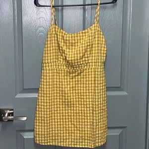 Urban Outfitters Plaid Yellow Sundress